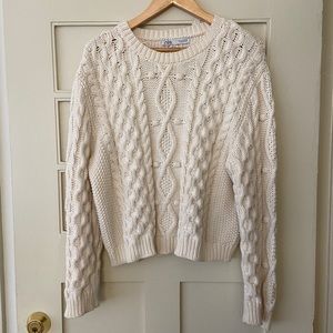 ZARA chunky knit cable sweater